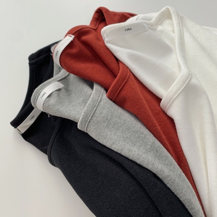 SUXI Áo Thun Tay Dài Cổ Tròn Màu Trơn Dáng Rộng Thiết Kế Mới Năng Động Thời Trang