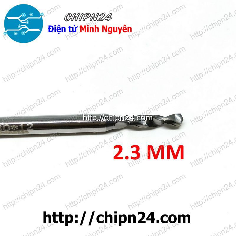 [1 CÂY] Mũi khoan mạch in CNC HỢP KIM 2.3mm (Mạch điện tử, PCB)