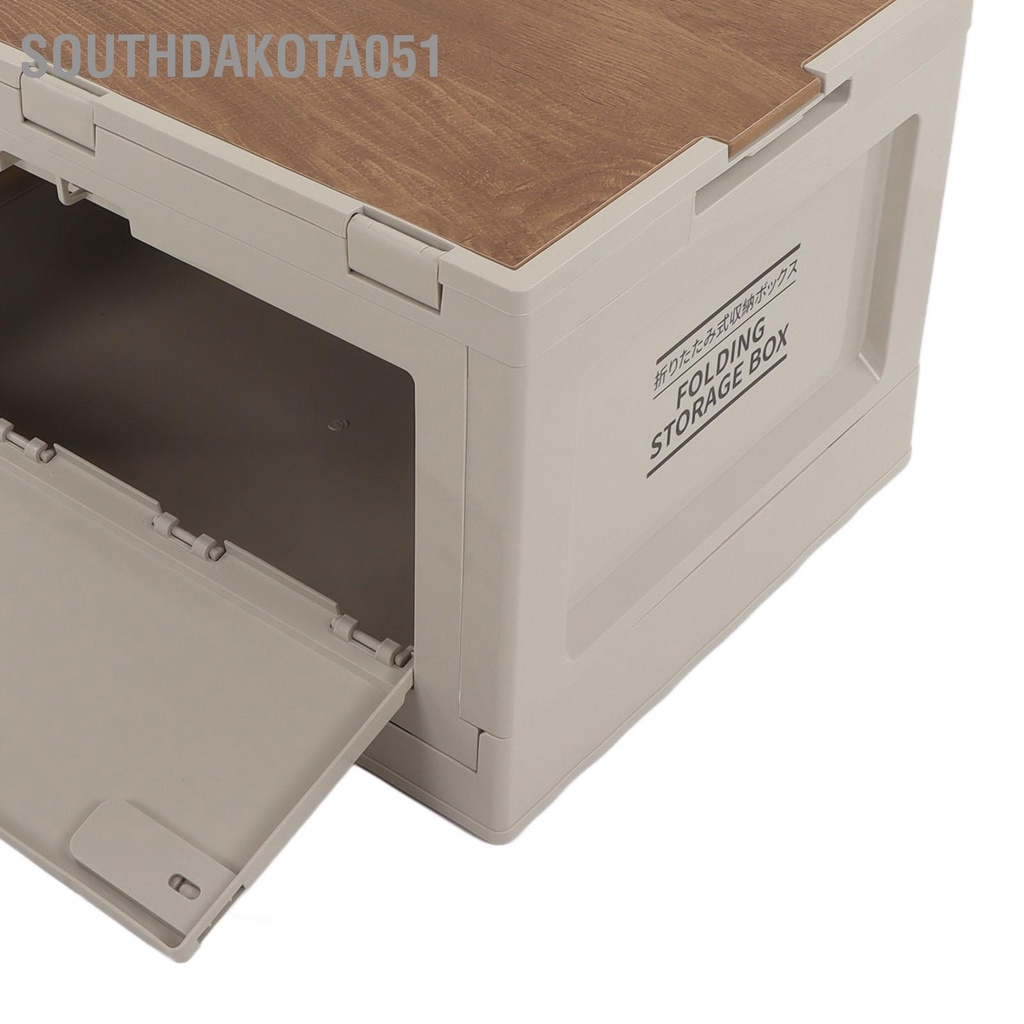 [Hàng Sẵn] Hộp Đựng Đồ Gấp Gọn 50L Có Nắp Gỗ Tiện Dụng đi dã ngoại Du Lịch Cắm Trại【Southdakota051】