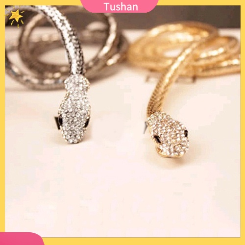 Vòng tay hình rắn đính đá phong cách retro độc đáo
