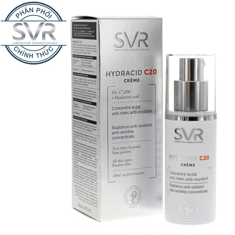 Kem Dưỡng SVR Hydracid C20 Creme - Kem Dưỡng SVR Chống Lão Hoá Và Làm Sáng Da 30ML