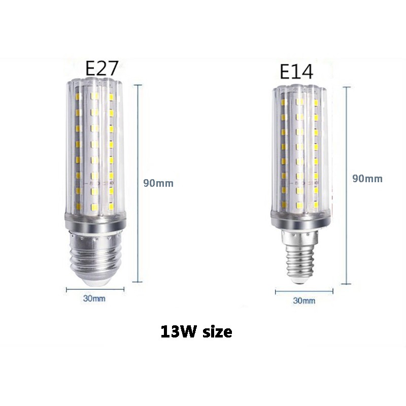  Bóng đèn LED E14/E27 13w 18w 20w Ac 220v siêu sáng bền bỉ