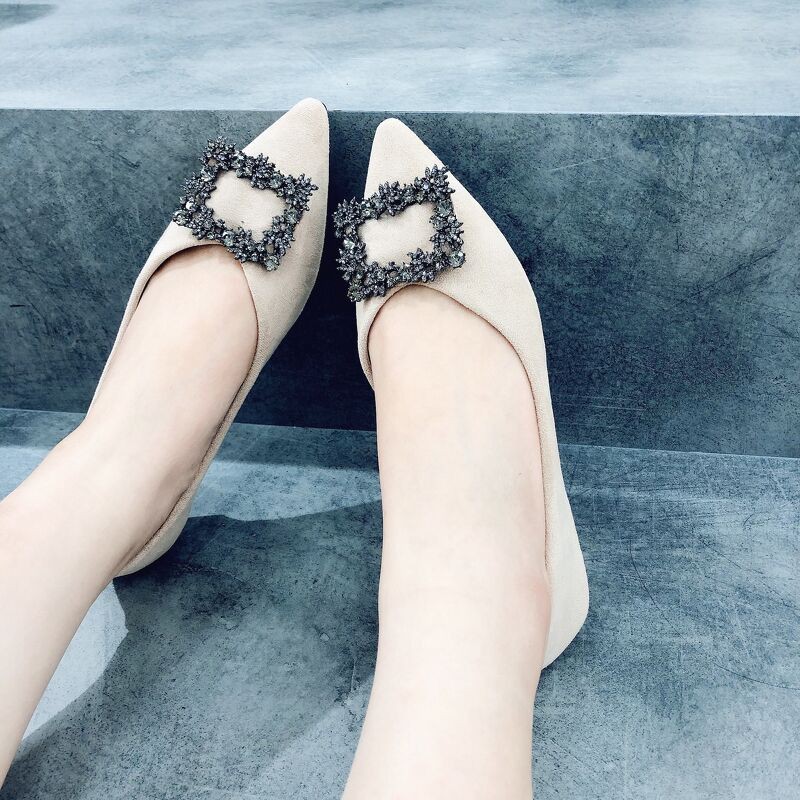 Min's Shoes - Giày Bệt Đá Da Lộn B356 Xanh