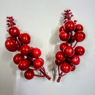 Chùm quả cherry 12cm trang trí 15 trái