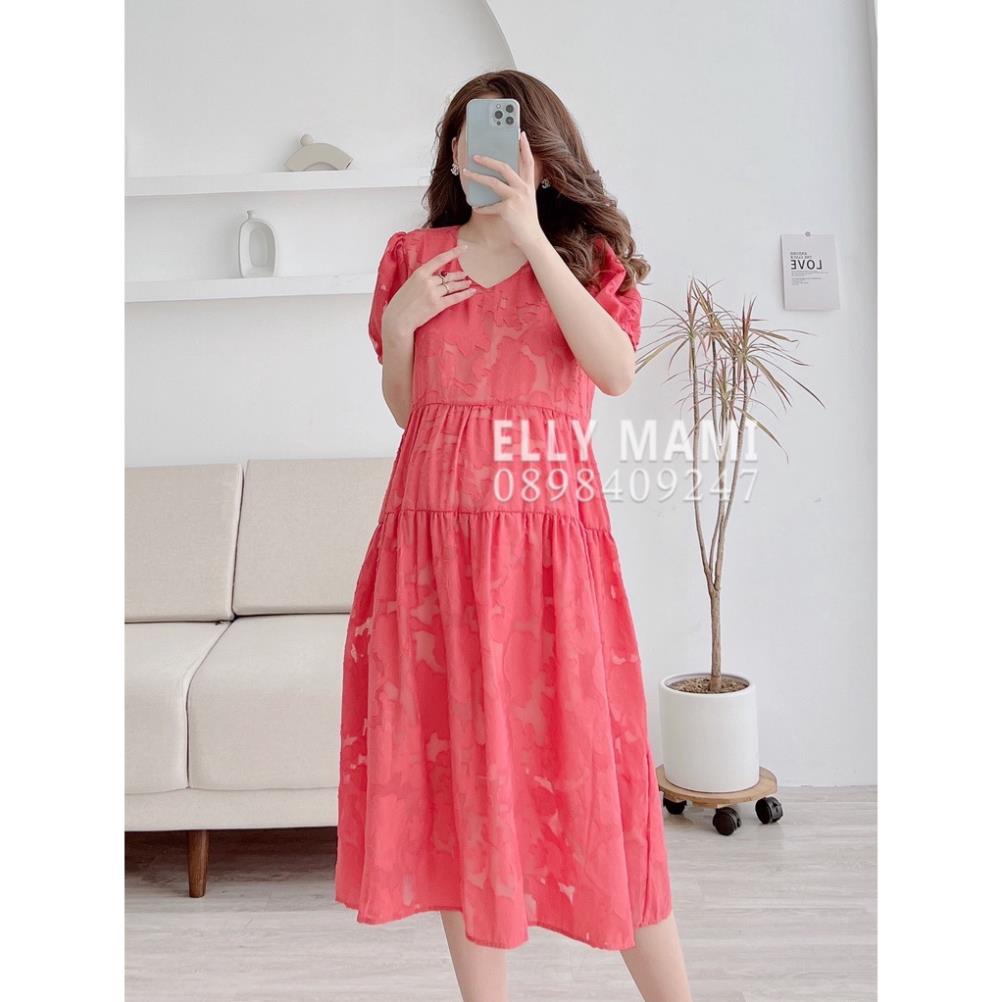 ( 40kg - 95kg ) Đầm Bầu , Suông Sau Sinh Voan Lá Mặc Thoải Mái Suốt Thai Kì &amp; Sau Sinh Thiết Kế Cao Cấp