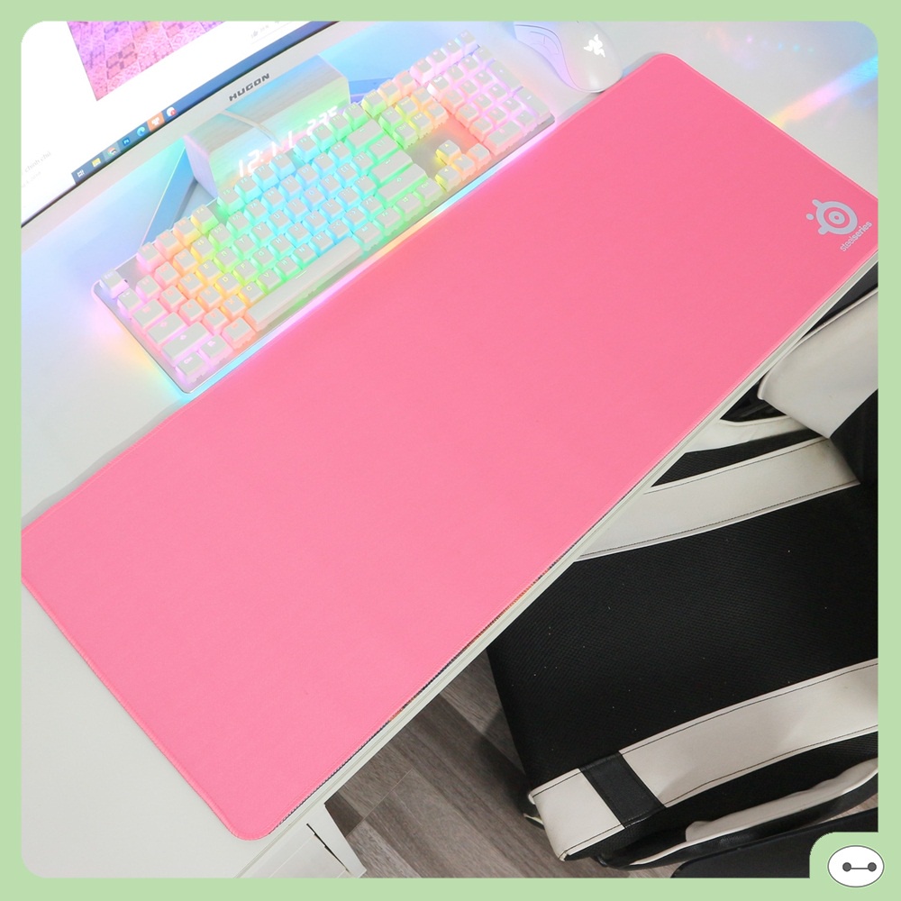 Bàn Di Chuột/Lót Chuột/Pad Chuột Cỡ Lớn STEELSERIES HỒNG size 80x30cm - 90x40cm