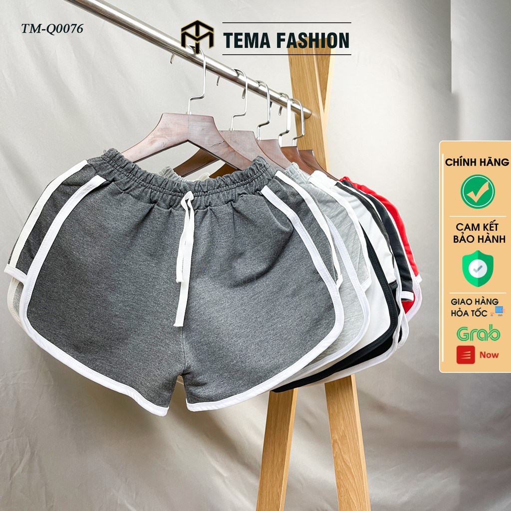 Quần đùi nữ MIA 1992 cao cấp - Quần short nữ Umi da cá cạp chun lưng cao viền kẻ sọc bắt mắt