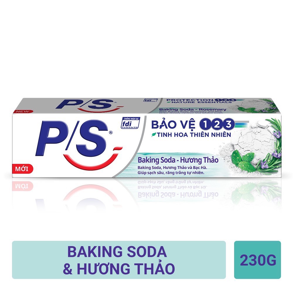 COMBO 2 Tuýp Kem đánh răng P/S Baking Soda Hương thảo 230g