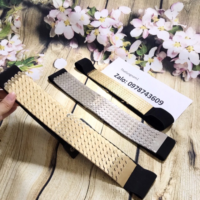 Đai váy vảy cá Bản 4,5cm - Dài 25cm