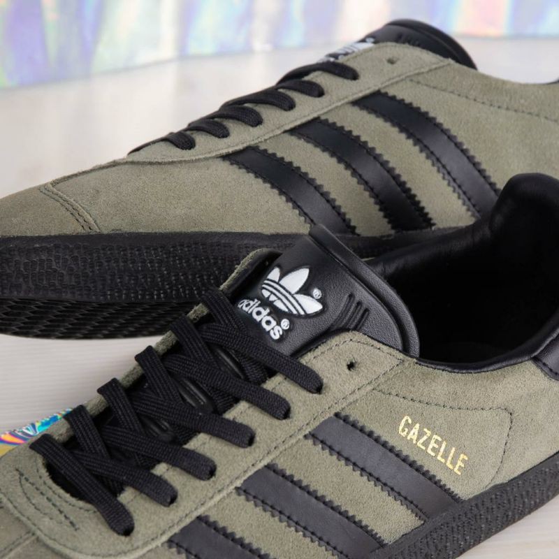 Giày Thể Thao Adidas Gazelle Olive Đen