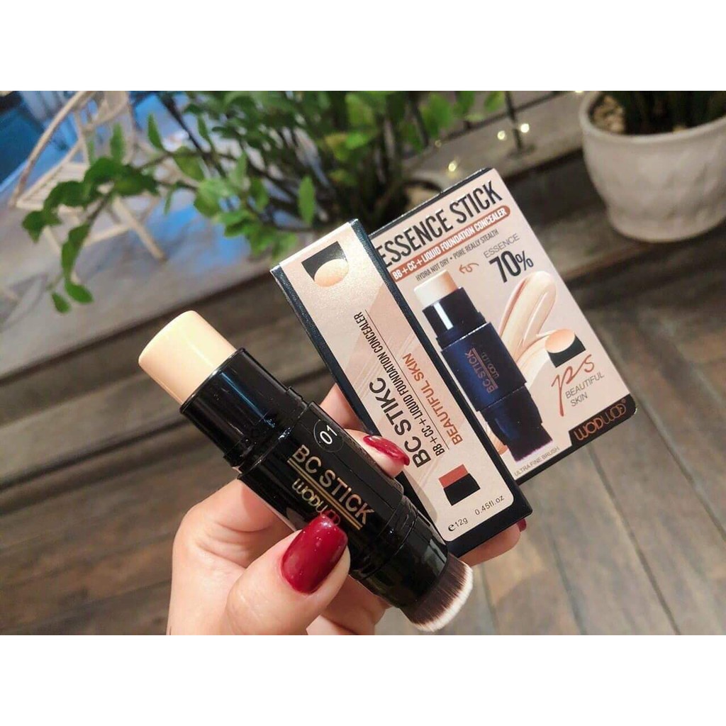 Kem nền dạng thỏi Wod Wod 2 trong 1 BB Stick Liquid Foundation Concealer che khuyết điểm