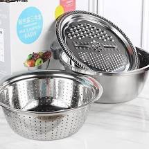 Bộ Rổ Inox 304 Kèm Nạo Rau Củ Tiện Dụng