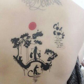 HÌNH XĂM DÁN TATTOO  chữ thư pháp