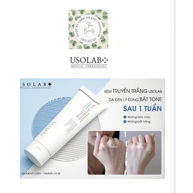 Kem dưỡng trắng da- nâng tone body Usolab Bio Intensive Light Cream 250ml