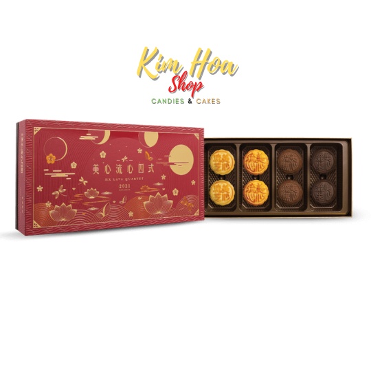 Bánh trung thu trứng chảy MX Lava Quartet Mooncake 360g - MADE IN CHINA