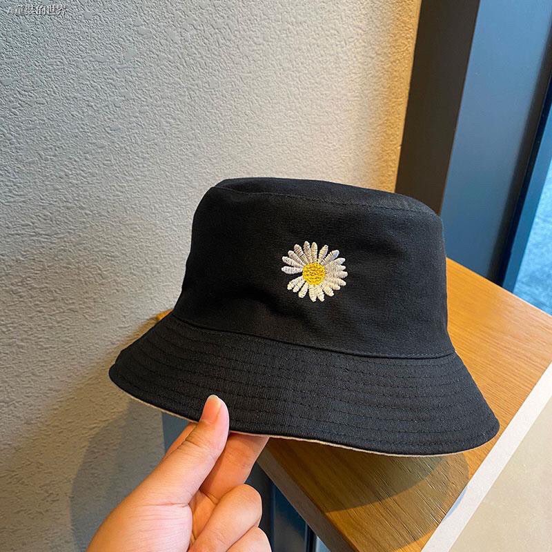 Mũ / nón vành thêu hoa cúc