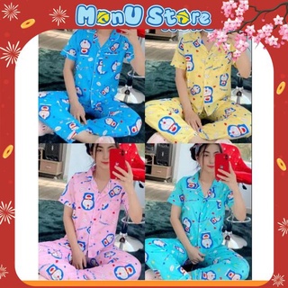 Đồ mặc nhà pijama DORAEMON DOREMON tay ngắn quần dài dễ thương cute MON0162 TooYoo