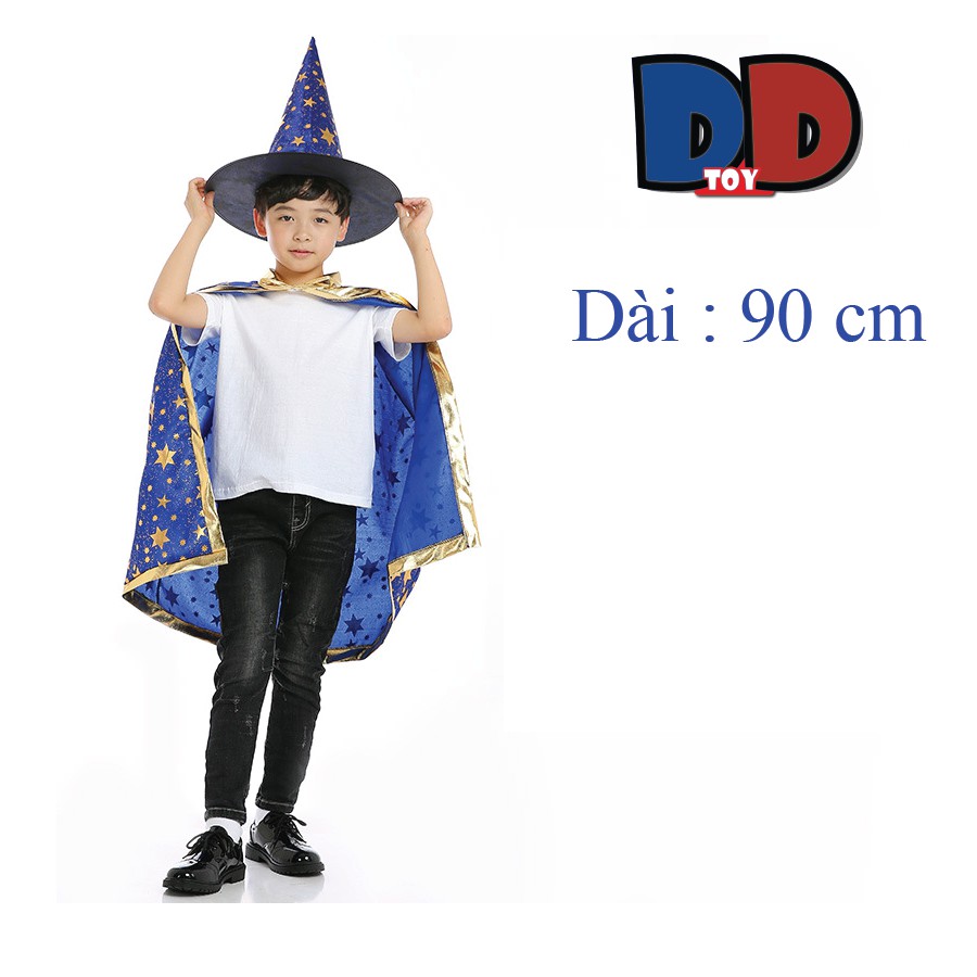 Cosplay phù thủy cho bé cùng Áo choàng kèm mũ hoá trang haloween