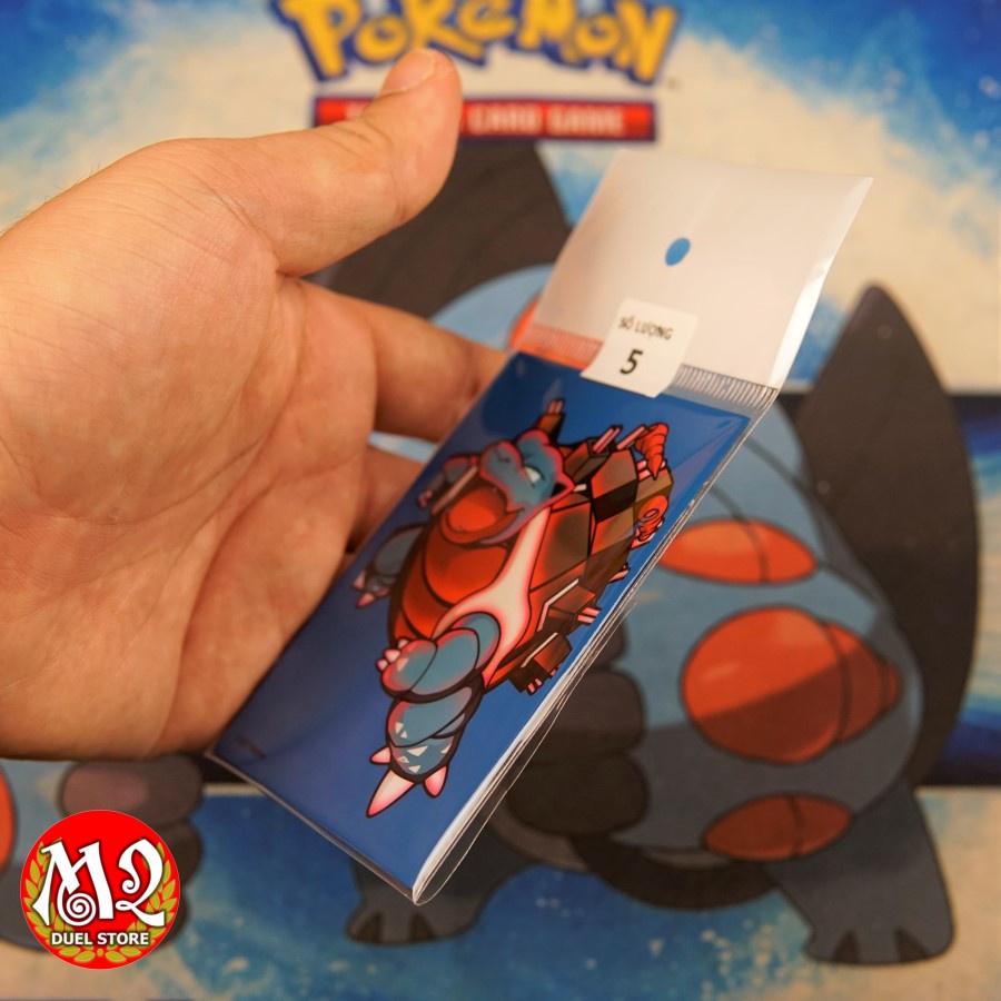 05 cái bọc bài lẻ Standard size Blastoise VMAX cho Pokemon TCG - 66 x 91 mm - Nhập khẩu HOA KỲ USA - dùng bọc lớp thứ 2