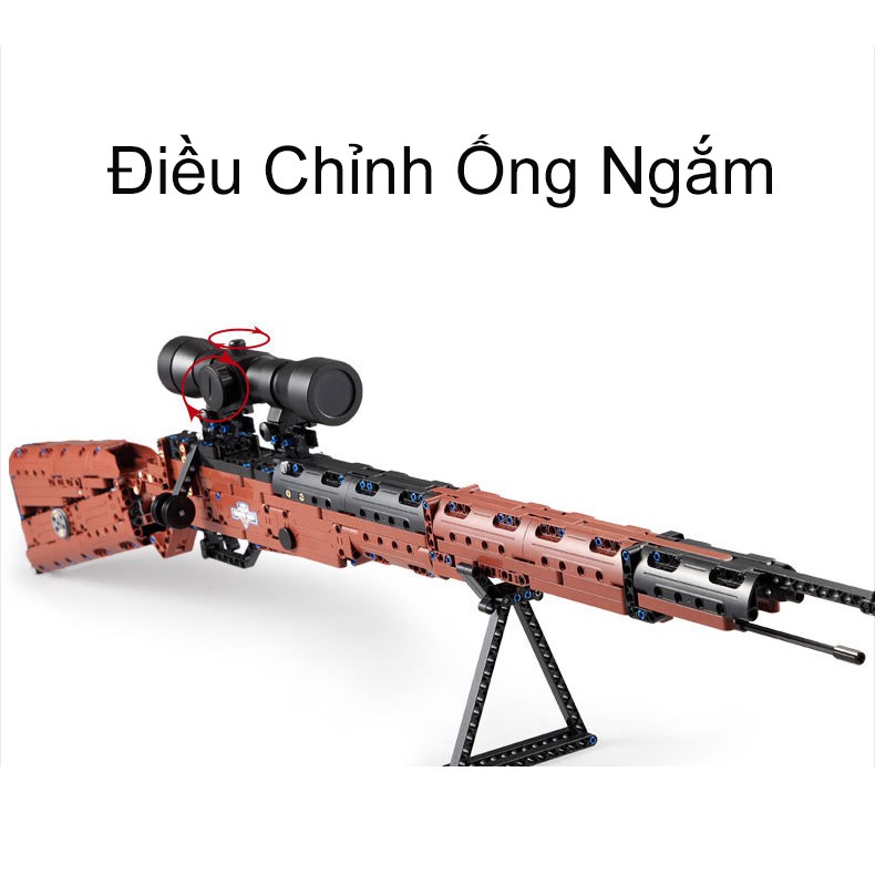 ( SLN 4 ) [Hàng Chính Hãng] Bộ Đồ Chơi Xếp Hình CaDA C61010 Lắp Ráp Kiểu LEGO Mô Hình PUBG Súng K98 653 Mảnh Ghép ( HOT 