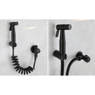 Bộ vòi xịt nhà vệ sinh màu đen inox 304 MS2