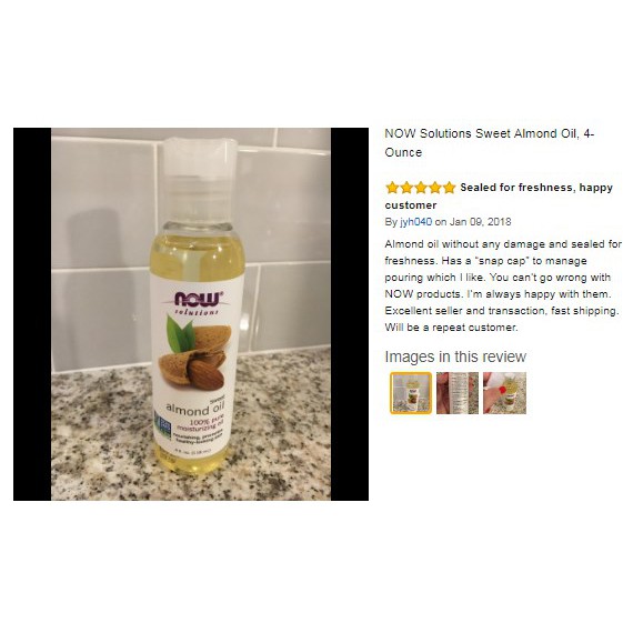 Dầu hạnh nhân dưỡng ẩm, thúc đẩy làn da khỏe mạnh, Now Solution sweet Almond oil-118ml | BigBuy360 - bigbuy360.vn