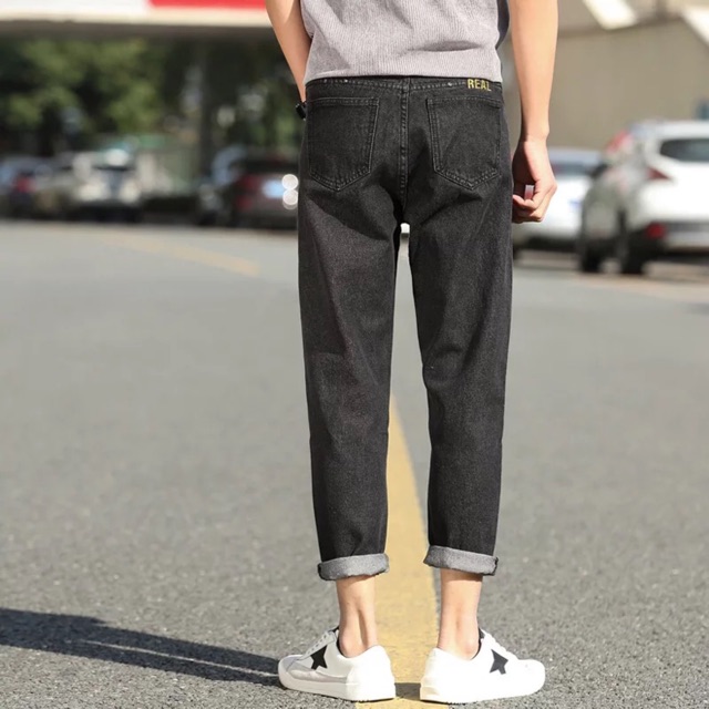 [Có ảnh thật ] quần jeans baggy Hàn Quốc A205 | BigBuy360 - bigbuy360.vn