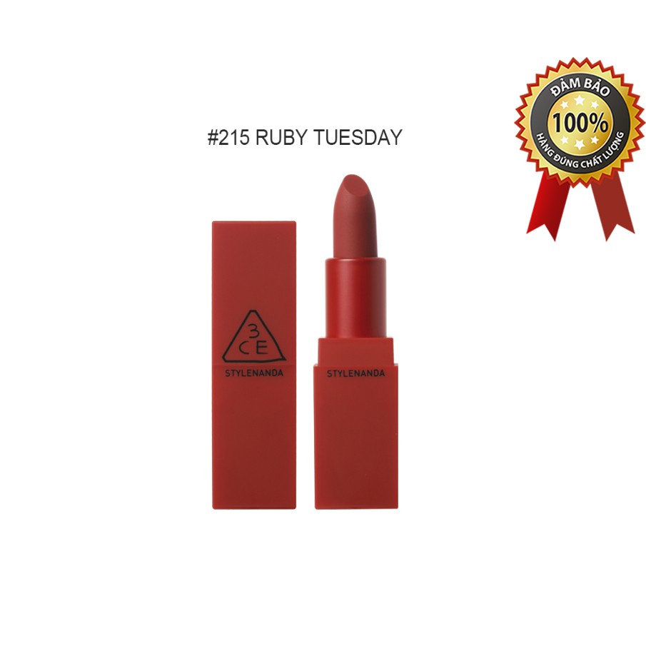 SON THỎI [3CE] RED RECIPE LIP COLOR #215 RUBY TUESDAY