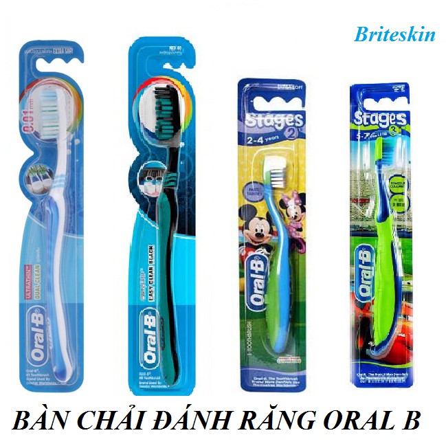 Bàn Chải Đánh Răng Oral B Cho Trẻ Em & Người Lớn (Giao Màu Ngẫu Nhiên)