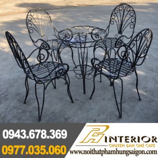 Bàn Ghế Cafe Ngoài Trời - Bàn Ghế Sắt Mỹ Nghệ