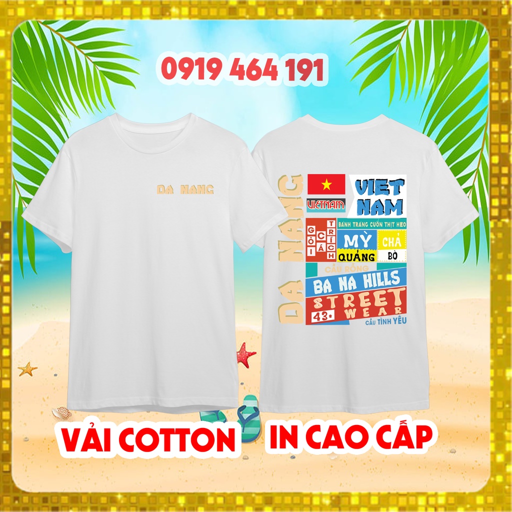 Áo thun đà nẵng, tôi yêu đà nẵng, vải cotton dày mịn mát, hottrend 2024