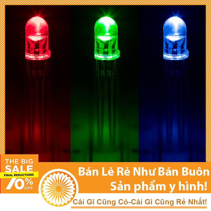 Led RGB 4 chân 7 Màu Siêu Sáng 5mm | WebRaoVat - webraovat.net.vn
