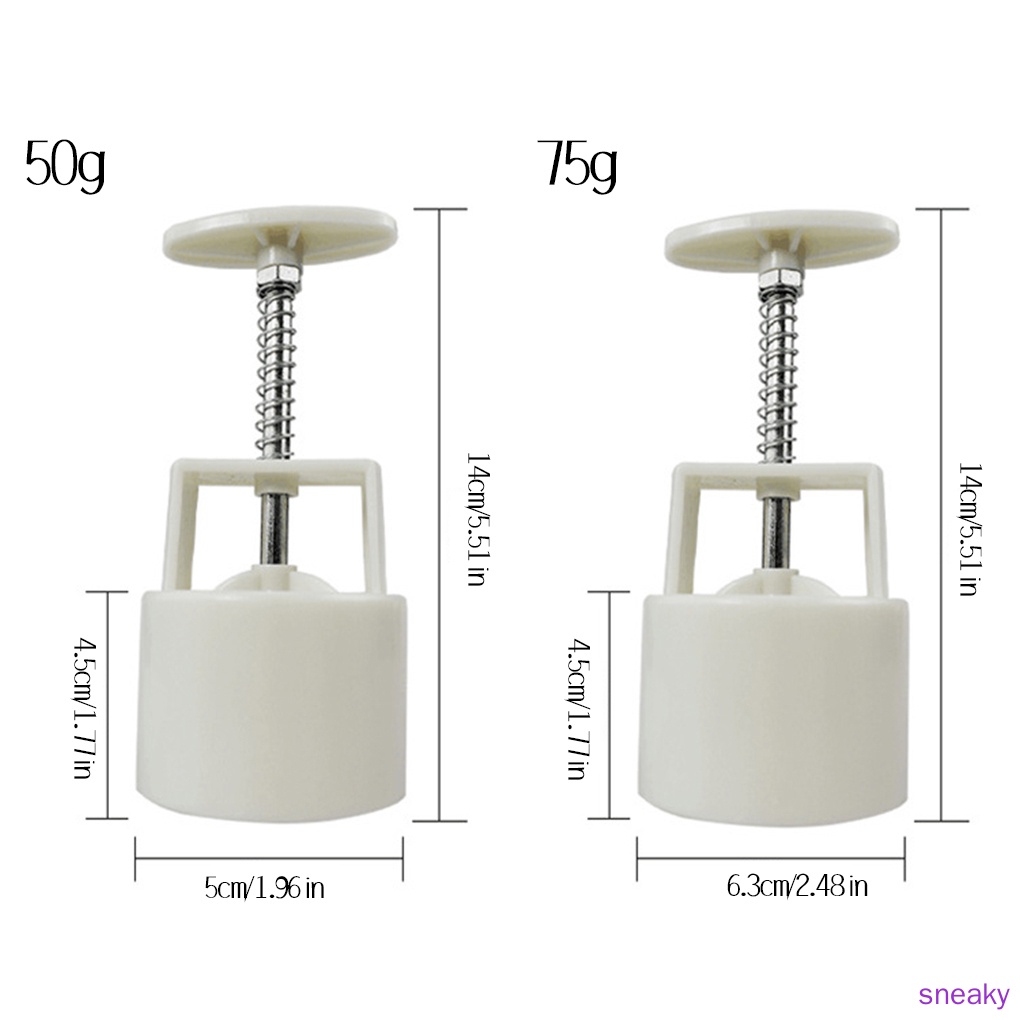 Khuôn Nhấn Tạo Hình Bánh Trung Thu / Bánh Quy / Bánh Trung Thu / Bánh Trung Thu / Bánh Ngọt Hình Tròn 50g / 4 Cánh Hoa