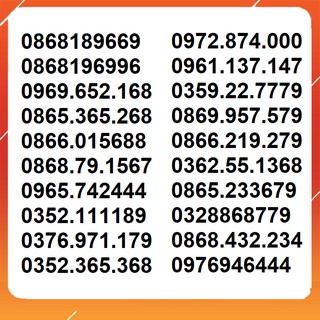 Sim số đẹp SIÊU NÉT, SIÊU SALE, có v120 và QUÀ TẶNG hấp dẫn!