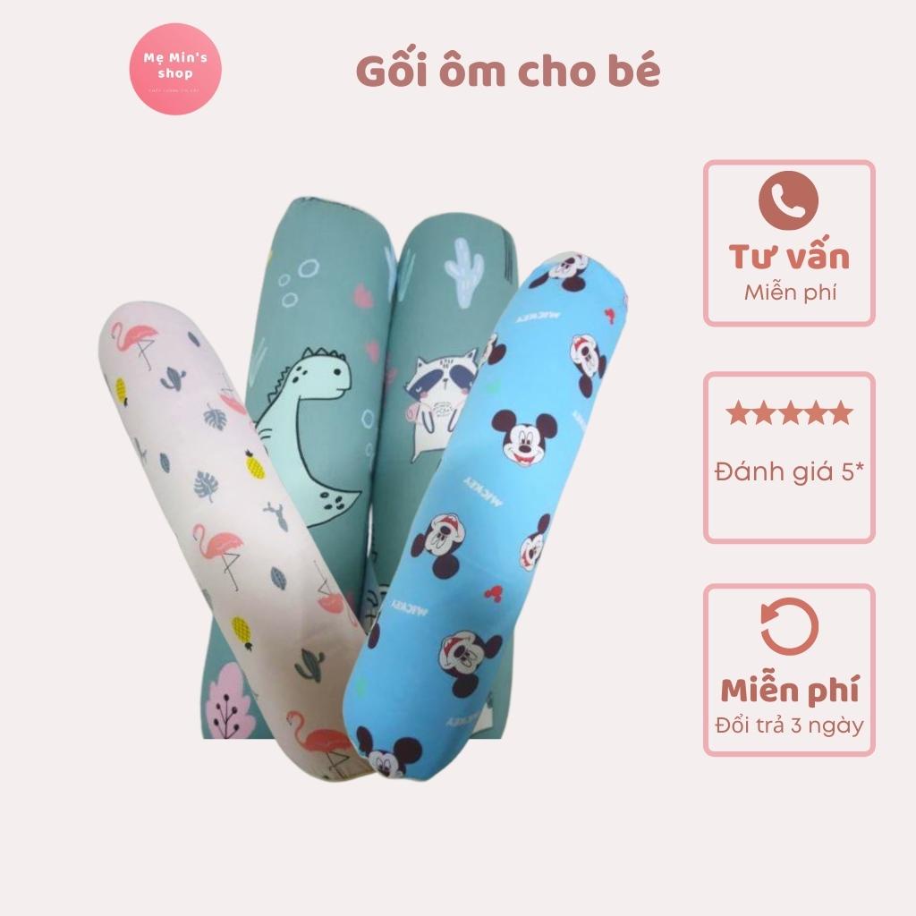 Gối ôm cho bé sơ sinh chất vải cotton, gối ôm trẻ em hình thú cho bé trai bé gái