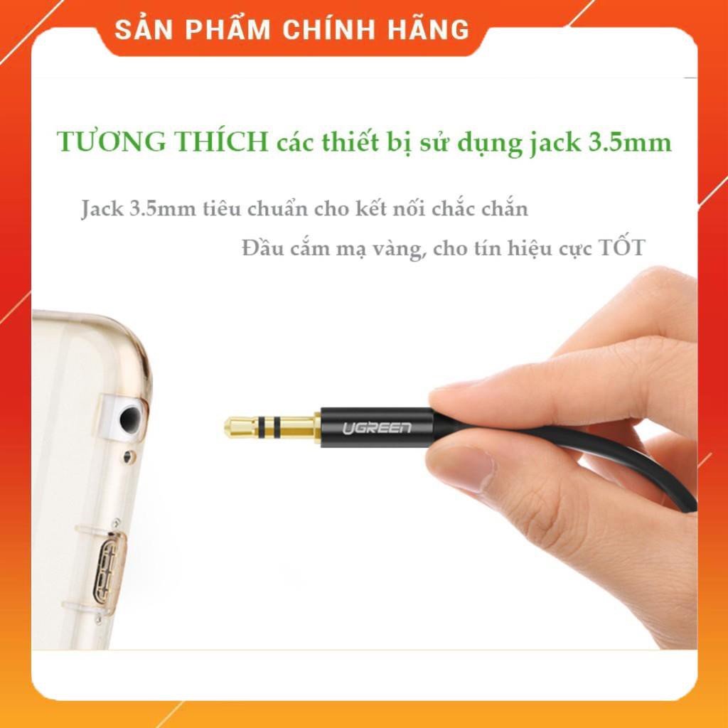 Dây cáp nối dài 3.5mm đầu đực sang 3.5mm đầu cái mạ vàng UGREEN AV118 dailyphukien