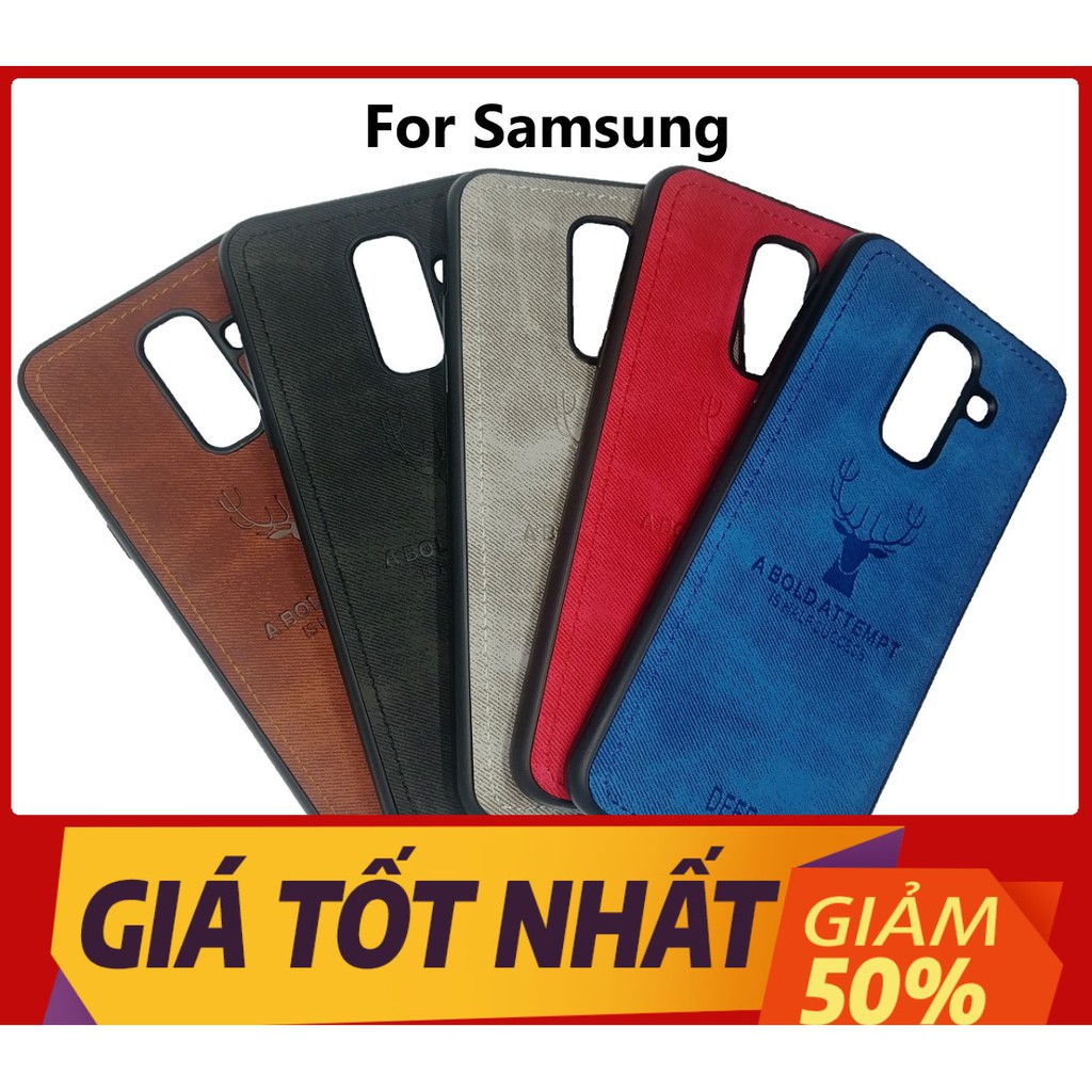 [ XẢ KHO ] Samsung J4/ J2 Core/ J4+/ J4 Plus/ A6+/ A6 Plus/ M20/ J8/ A20/ A30 Ốp hươu vải Jean viền TPU dẻo