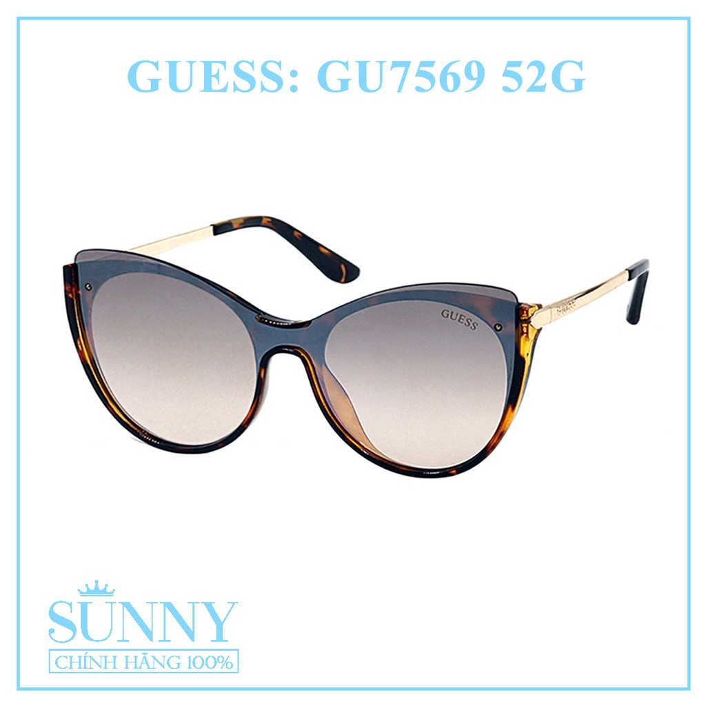 Kính mát thời trang Guess GU7569 nhiều màu chính hãng, thiết kế dễ đeo bảo vệ mắt