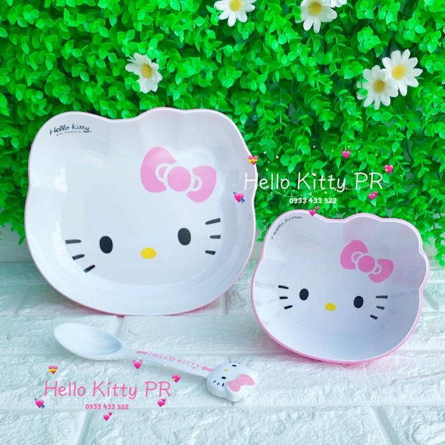 CHÉN DĨA MUỖNG 3D HELLO KITTY