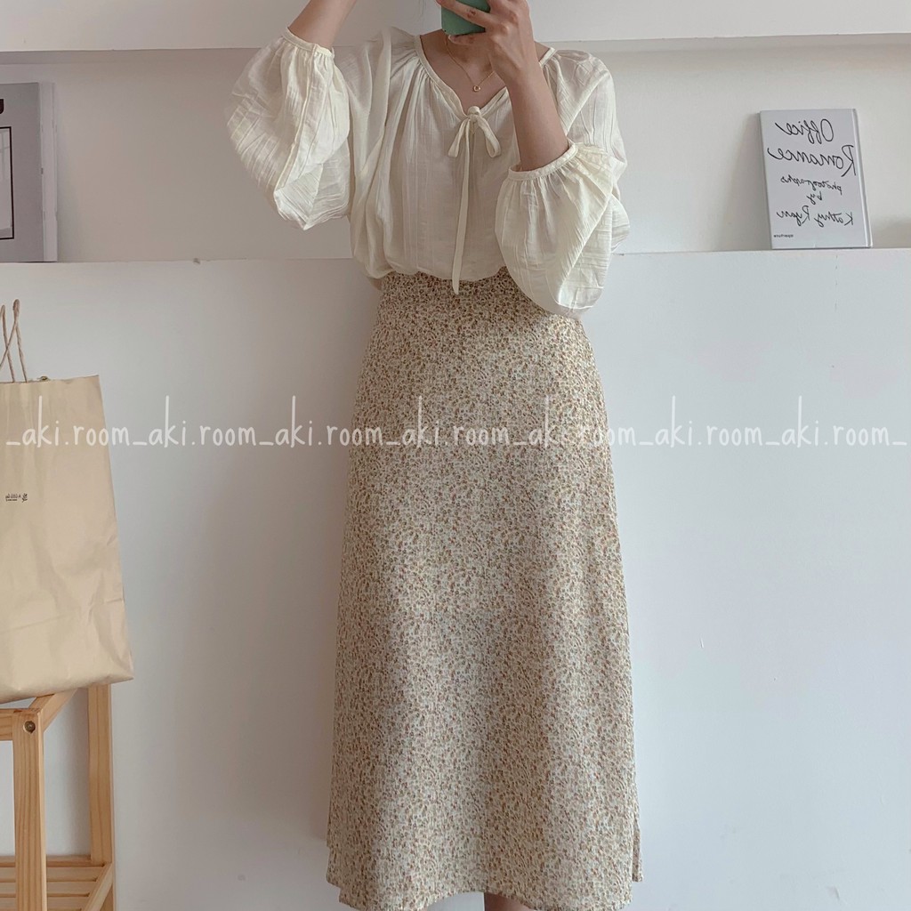 Chân váy hoa dài dáng A lưng chun 6068 | BigBuy360 - bigbuy360.vn