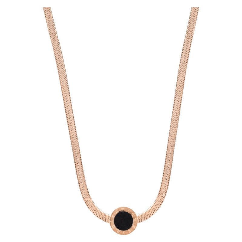 Mới Vòng cổ Mạ Vàng 18K Mặt Chữ Số La Mã