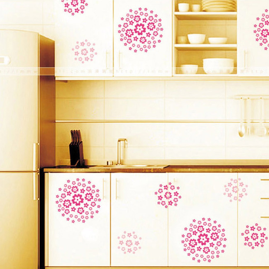 Decal Dán Tường Hình Bông Hoa, Có Thể Tháo Ra Được, Nghệ Thuật Trang Trí Nhà, Người Dùng Có Thể Tự Trang Trí