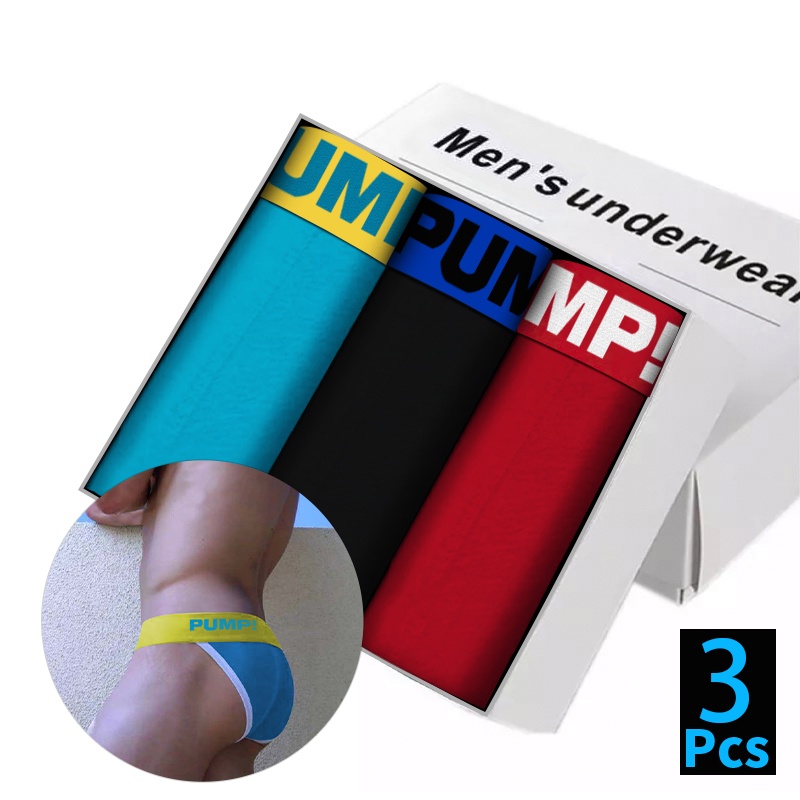 Set 3 Quần Lót Nam Quyến Rũ Bằng Cotton Thoải Mái (3)PU5108