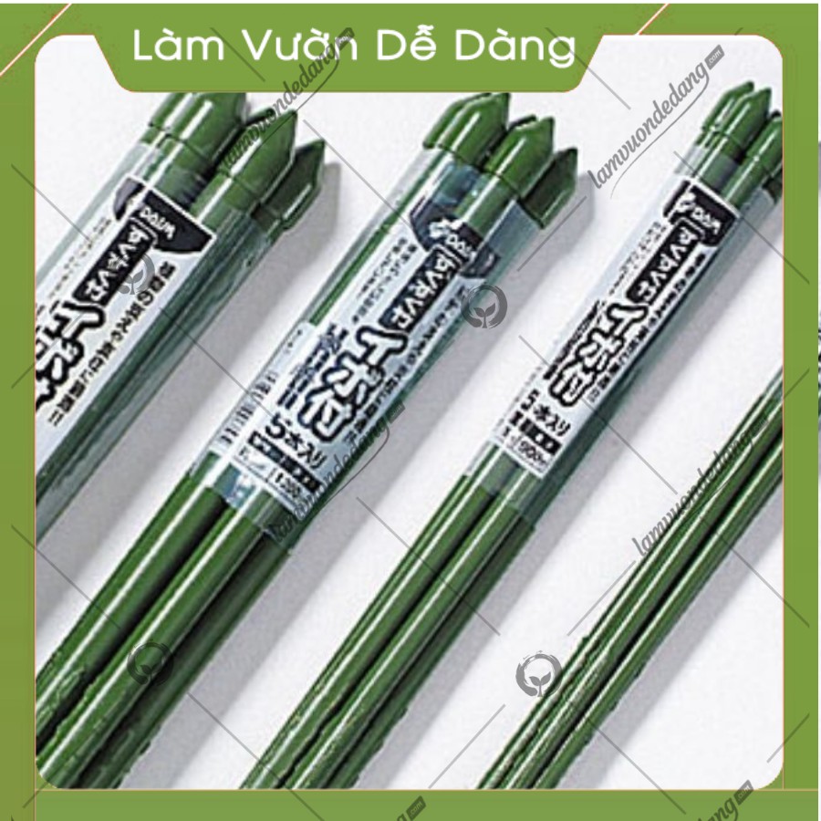 COMBO 5 Ống Thép Bọc Nhựa (Phi 8mm- Dài 120cm)Dùng làm Khung Đỡ,Giá Đỡ Hoa Hồng Leo,Giàn Leo Bầu Bí Mướp,Khung cây thép