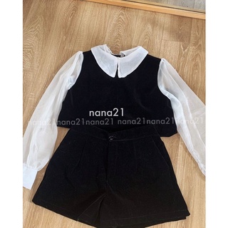 Set sơmi gile kèm quần short ( 3 món)