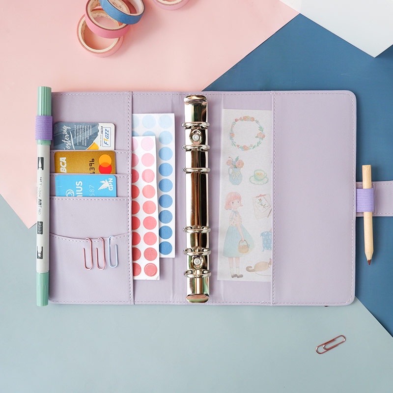 Macaron Binder - Bìa da sổ còng màu pastel