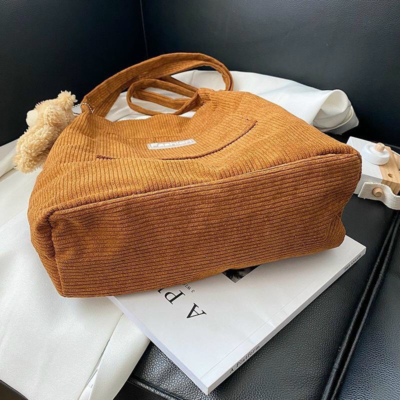 TÚI ĐEO VAI ĐEO CHÉO NỮ CHẤT NHUNG DÀY DẶN CHẮC CHẮN MÀU TRẮNG ĐEN NÂU BÒ CHỮ FASHION THỜI TRANG HOT HIT CÁ TÍNH HADI