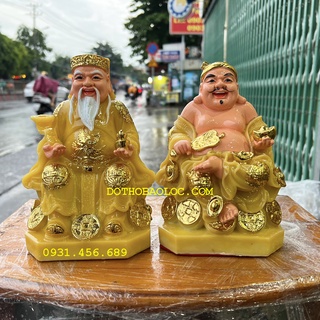 Tượng Thần tài Thổ Địa đá Việt Nam cao - Vàng