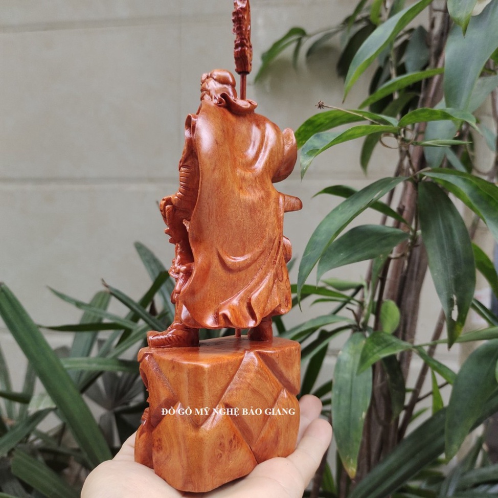 Tượng quan công quan vân trường trấn ải gỗ hương cao 20 cm