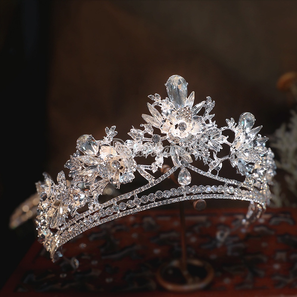 Vương Miện Đính Đá Thời Trang Châu Âu Cho Cô Dâu